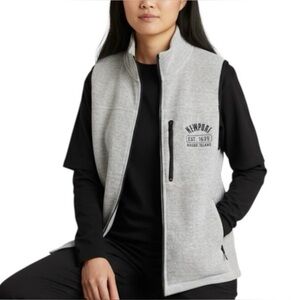 Coconut Creek Grey Ribbed Knit Zip Sleeveless Vest Newport RI Unisex Size M